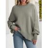 imageANRABESS Women Crewneck Batwing Long Sleeve 2024 Fall Oversized Side Slit Ribbed Knit Pullover Sweaters Top Cozy OutfitsGray Coffee