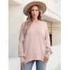 imageANRABESS Women Crewneck Batwing Long Sleeve 2024 Fall Oversized Side Slit Ribbed Knit Pullover Sweaters Top Cozy OutfitsPink