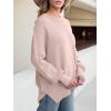 imageANRABESS Women Crewneck Batwing Long Sleeve 2024 Fall Oversized Side Slit Ribbed Knit Pullover Sweaters Top Cozy OutfitsPink