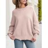 imageANRABESS Women Crewneck Batwing Long Sleeve 2024 Fall Oversized Side Slit Ribbed Knit Pullover Sweaters Top Cozy OutfitsPink