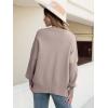 imageANRABESS Women Crewneck Batwing Long Sleeve 2024 Fall Oversized Side Slit Ribbed Knit Pullover Sweaters Top Cozy OutfitsPink Apricot