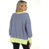 imageANRABESS Women Crewneck Batwing Long Sleeve 2024 Fall Oversized Side Slit Ribbed Knit Pullover Sweaters Top Cozy OutfitsPink Green