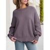 imageANRABESS Women Crewneck Batwing Long Sleeve 2024 Fall Oversized Side Slit Ribbed Knit Pullover Sweaters Top Cozy OutfitsPurple