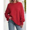 imageANRABESS Women Crewneck Batwing Long Sleeve 2024 Fall Oversized Side Slit Ribbed Knit Pullover Sweaters Top Cozy OutfitsRed