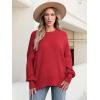 imageANRABESS Women Crewneck Batwing Long Sleeve 2024 Fall Oversized Side Slit Ribbed Knit Pullover Sweaters Top Cozy OutfitsRed