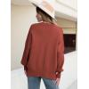 imageANRABESS Women Crewneck Batwing Long Sleeve 2024 Fall Oversized Side Slit Ribbed Knit Pullover Sweaters Top Cozy OutfitsRust