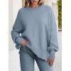 imageANRABESS Women Crewneck Batwing Long Sleeve 2024 Fall Oversized Side Slit Ribbed Knit Pullover Sweaters Top Cozy OutfitsSky Blue