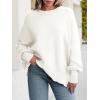 imageANRABESS Women Crewneck Batwing Long Sleeve 2024 Fall Oversized Side Slit Ribbed Knit Pullover Sweaters Top Cozy OutfitsWhite