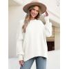 imageANRABESS Women Crewneck Batwing Long Sleeve 2024 Fall Oversized Side Slit Ribbed Knit Pullover Sweaters Top Cozy OutfitsWhite