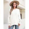 imageANRABESS Women Crewneck Batwing Long Sleeve 2024 Fall Oversized Side Slit Ribbed Knit Pullover Sweaters Top Cozy OutfitsWhite