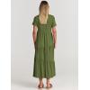 imageANRABESS Women Summer Maxi Dress Short Sleeve Swing Casual Asymmetric Tiered Vacation Long Beach Sundress OutfitsArmy Green