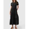 imageANRABESS Women Summer Maxi Dress Short Sleeve Swing Casual Asymmetric Tiered Vacation Long Beach Sundress OutfitsBlack