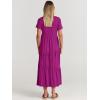 imageANRABESS Women Summer Maxi Dress Short Sleeve Swing Casual Asymmetric Tiered Vacation Long Beach Sundress OutfitsFuchsia