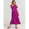 imageANRABESS Women Summer Maxi Dress Short Sleeve Swing Casual Asymmetric Tiered Vacation Long Beach Sundress OutfitsFuchsia