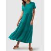 imageANRABESS Women Summer Maxi Dress Short Sleeve Swing Casual Asymmetric Tiered Vacation Long Beach Sundress OutfitsLake