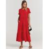 imageANRABESS Women Summer Maxi Dress Short Sleeve Swing Casual Asymmetric Tiered Vacation Long Beach Sundress OutfitsRed