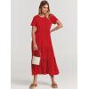 imageANRABESS Women Summer Maxi Dress Short Sleeve Swing Casual Asymmetric Tiered Vacation Long Beach Sundress OutfitsRed