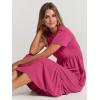 imageANRABESS Women Summer Maxi Dress Short Sleeve Swing Casual Asymmetric Tiered Vacation Long Beach Sundress OutfitsRose