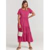 imageANRABESS Women Summer Maxi Dress Short Sleeve Swing Casual Asymmetric Tiered Vacation Long Beach Sundress OutfitsRose