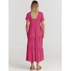 imageANRABESS Women Summer Maxi Dress Short Sleeve Swing Casual Asymmetric Tiered Vacation Long Beach Sundress OutfitsRose