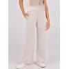 imageANRABESS Women Two Piece Outfits Crochet Sheer Knit Sweater Top Wide Leg Pants Lounge Matching Sets Sweatsuit Travel ClothesAprioct