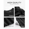 imageANRABESS Women Two Piece Outfits Crochet Sheer Knit Sweater Top Wide Leg Pants Lounge Matching Sets Sweatsuit Travel ClothesBlack