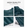 imageANRABESS Women Two Piece Outfits Crochet Sheer Knit Sweater Top Wide Leg Pants Lounge Matching Sets Sweatsuit Travel ClothesLake