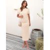 imageANRABESS Womens 2 Piece Outfits Striped Sweater Skirt Sets 2025 Summer Casual Short Sleeve Pullover Tops Travel Midi DressBeige