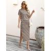 imageANRABESS Womens 2 Piece Outfits Striped Sweater Skirt Sets 2025 Summer Casual Short Sleeve Pullover Tops Travel Midi DressBeige Black