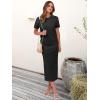 imageANRABESS Womens 2 Piece Outfits Striped Sweater Skirt Sets 2025 Summer Casual Short Sleeve Pullover Tops Travel Midi DressBlack