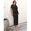 imageANRABESS Womens 2 Piece Outfits Striped Sweater Skirt Sets 2025 Summer Casual Short Sleeve Pullover Tops Travel Midi DressBlack