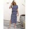 imageANRABESS Womens 2 Piece Outfits Striped Sweater Skirt Sets 2025 Summer Casual Short Sleeve Pullover Tops Travel Midi DressBlue White