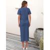 imageANRABESS Womens 2 Piece Outfits Striped Sweater Skirt Sets 2025 Summer Casual Short Sleeve Pullover Tops Travel Midi DressDark Blue