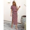 imageANRABESS Womens 2 Piece Outfits Striped Sweater Skirt Sets 2025 Summer Casual Short Sleeve Pullover Tops Travel Midi DressRed White