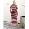 imageANRABESS Womens 2 Piece Outfits Striped Sweater Skirt Sets 2025 Summer Casual Short Sleeve Pullover Tops Travel Midi DressRed White