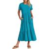 imageANRABESS Women Summer Maxi Dress Short Sleeve Swing Casual Asymmetric Tiered Vacation Long Beach Sundress OutfitsSky Blue