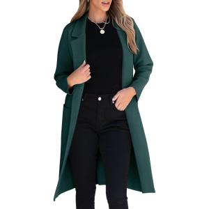 imageANRABESS Women Cardigan Sweater Jackets Open Front Thick Knit Oversized Blazer Coatigan 2025 Fall Winter Long Coats OutwearGreen