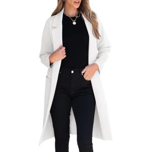 imageANRABESS Women Cardigan Sweater Jackets Open Front Thick Knit Oversized Blazer Coatigan 2025 Fall Winter Long Coats OutwearWhite