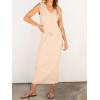 imageANRABESS Womens 2 Piece Outfits Summer Sweater Skirt Sets Casual Sleeveless V Neck Ribbed Vest Knit Tops Midi DressBeige