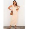 imageANRABESS Womens 2 Piece Outfits Summer Sweater Skirt Sets Casual Sleeveless V Neck Ribbed Vest Knit Tops Midi DressBeige