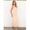 imageANRABESS Womens 2 Piece Outfits Summer Sweater Skirt Sets Casual Sleeveless V Neck Ribbed Vest Knit Tops Midi DressBeige