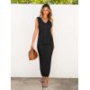 imageANRABESS Womens 2 Piece Outfits Summer Sweater Skirt Sets Casual Sleeveless V Neck Ribbed Vest Knit Tops Midi DressBlack