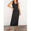 imageANRABESS Womens 2 Piece Outfits Summer Sweater Skirt Sets Casual Sleeveless V Neck Ribbed Vest Knit Tops Midi DressBlack