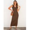 imageANRABESS Womens 2 Piece Outfits Summer Sweater Skirt Sets Casual Sleeveless V Neck Ribbed Vest Knit Tops Midi DressBrown
