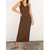 imageANRABESS Womens 2 Piece Outfits Summer Sweater Skirt Sets Casual Sleeveless V Neck Ribbed Vest Knit Tops Midi DressBrown