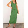 imageANRABESS Womens 2 Piece Outfits Summer Sweater Skirt Sets Casual Sleeveless V Neck Ribbed Vest Knit Tops Midi DressGreen