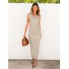 imageANRABESS Womens 2 Piece Outfits Summer Sweater Skirt Sets Casual Sleeveless V Neck Ribbed Vest Knit Tops Midi DressKhaki