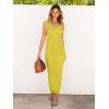 imageANRABESS Womens 2 Piece Outfits Summer Sweater Skirt Sets Casual Sleeveless V Neck Ribbed Vest Knit Tops Midi DressLemon Yellow