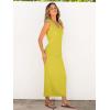 imageANRABESS Womens 2 Piece Outfits Summer Sweater Skirt Sets Casual Sleeveless V Neck Ribbed Vest Knit Tops Midi DressLemon Yellow