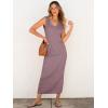 imageANRABESS Womens 2 Piece Outfits Summer Sweater Skirt Sets Casual Sleeveless V Neck Ribbed Vest Knit Tops Midi DressLight Purple